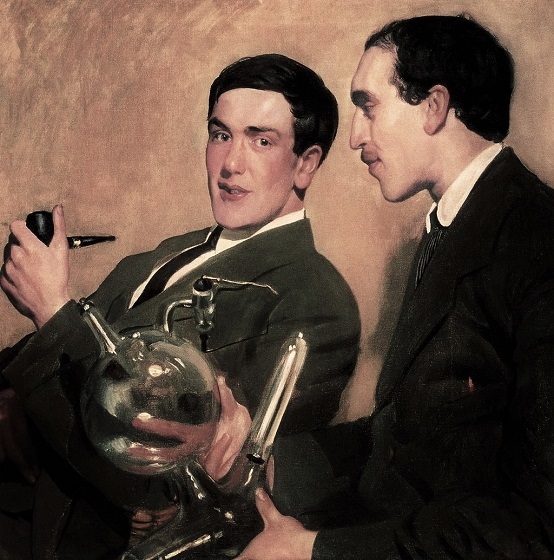 Kustodiev portret of Kapica i Semenov.jpeg